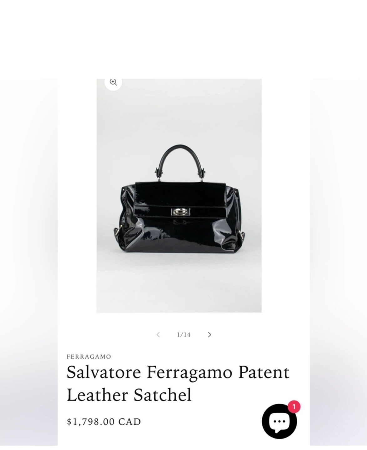 Salvatore Ferragamo Patent Leather Satchel
