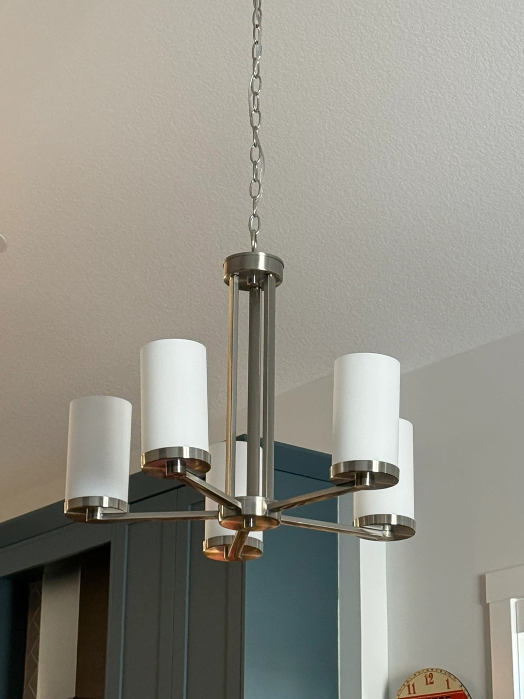 5-Light Chandelier - Silver Finish - photo 4