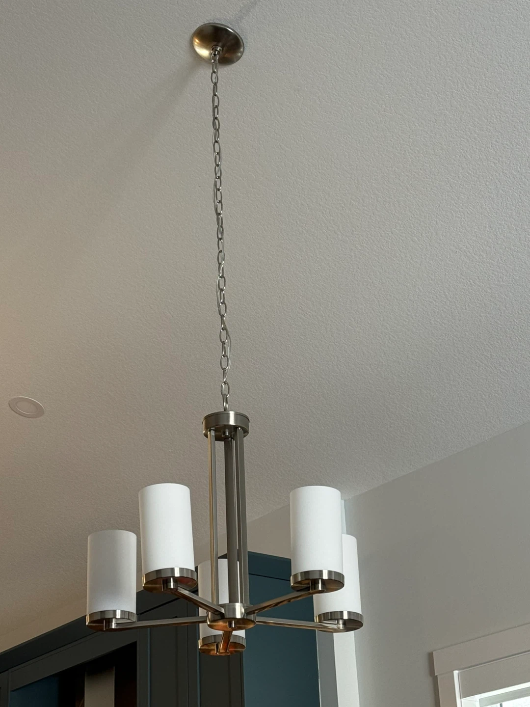 5-Light Chandelier - Silver Finish - photo 3