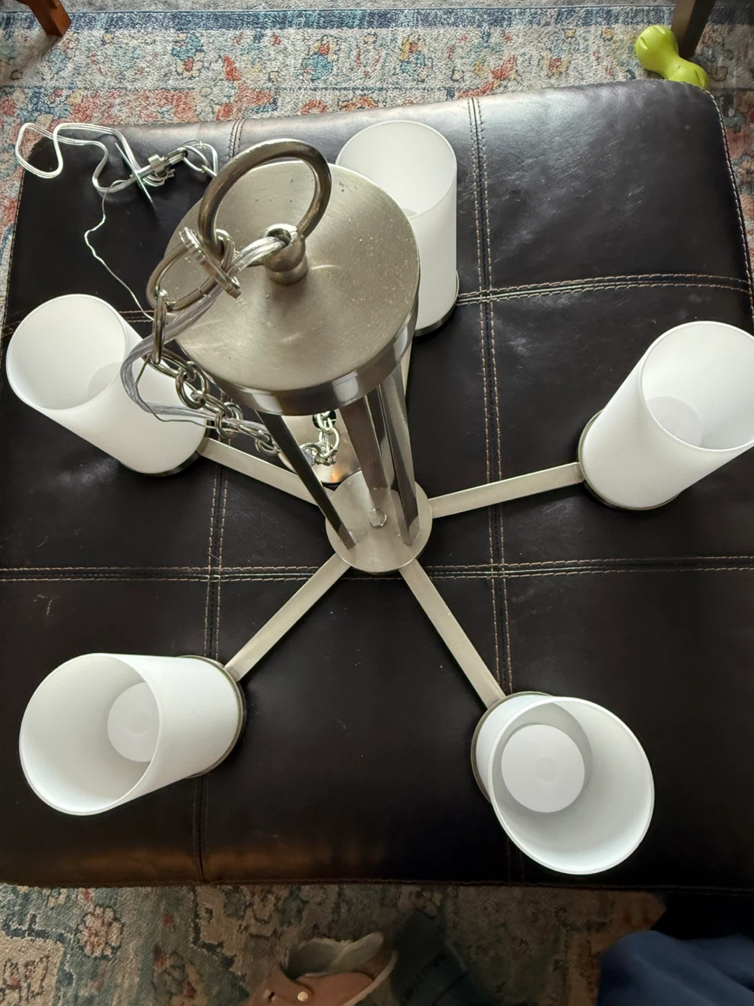 5-Light Chandelier - Silver Finish - photo 2