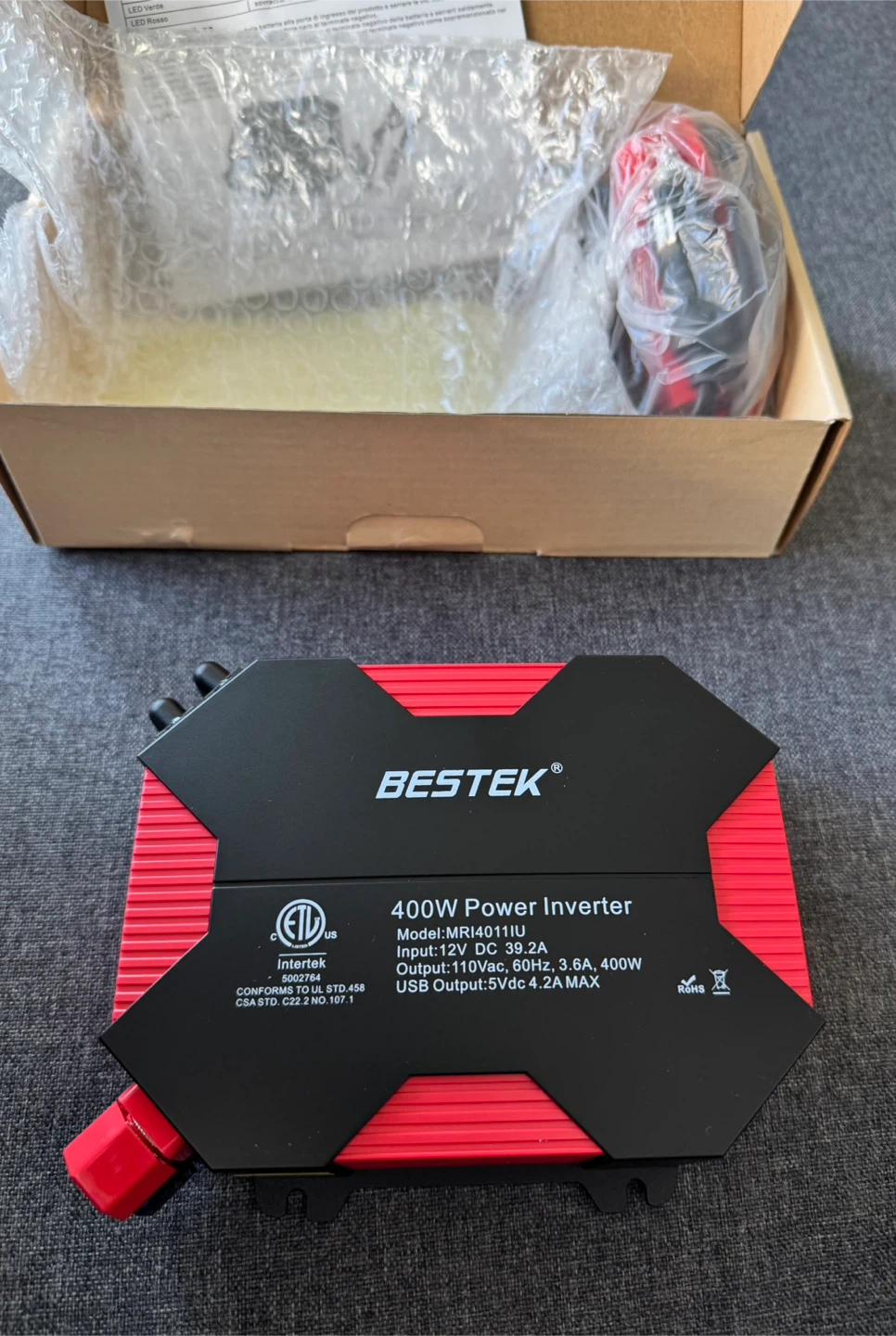 BESTEK 400W Power Inverter MRI4011IU - New in Box - photo 2