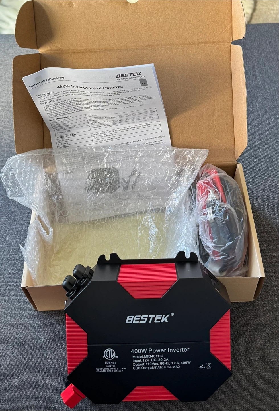 BESTEK 400W Power Inverter MRI4011IU - New in Box - photo 3