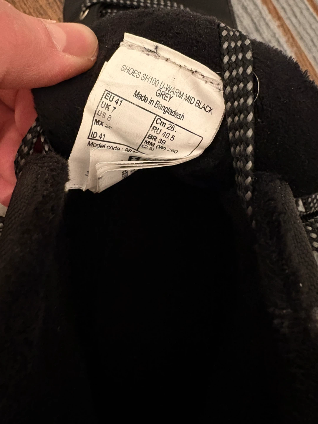 Quechua SH100 U-Warm Mid Black Boots - US 8 - photo 5