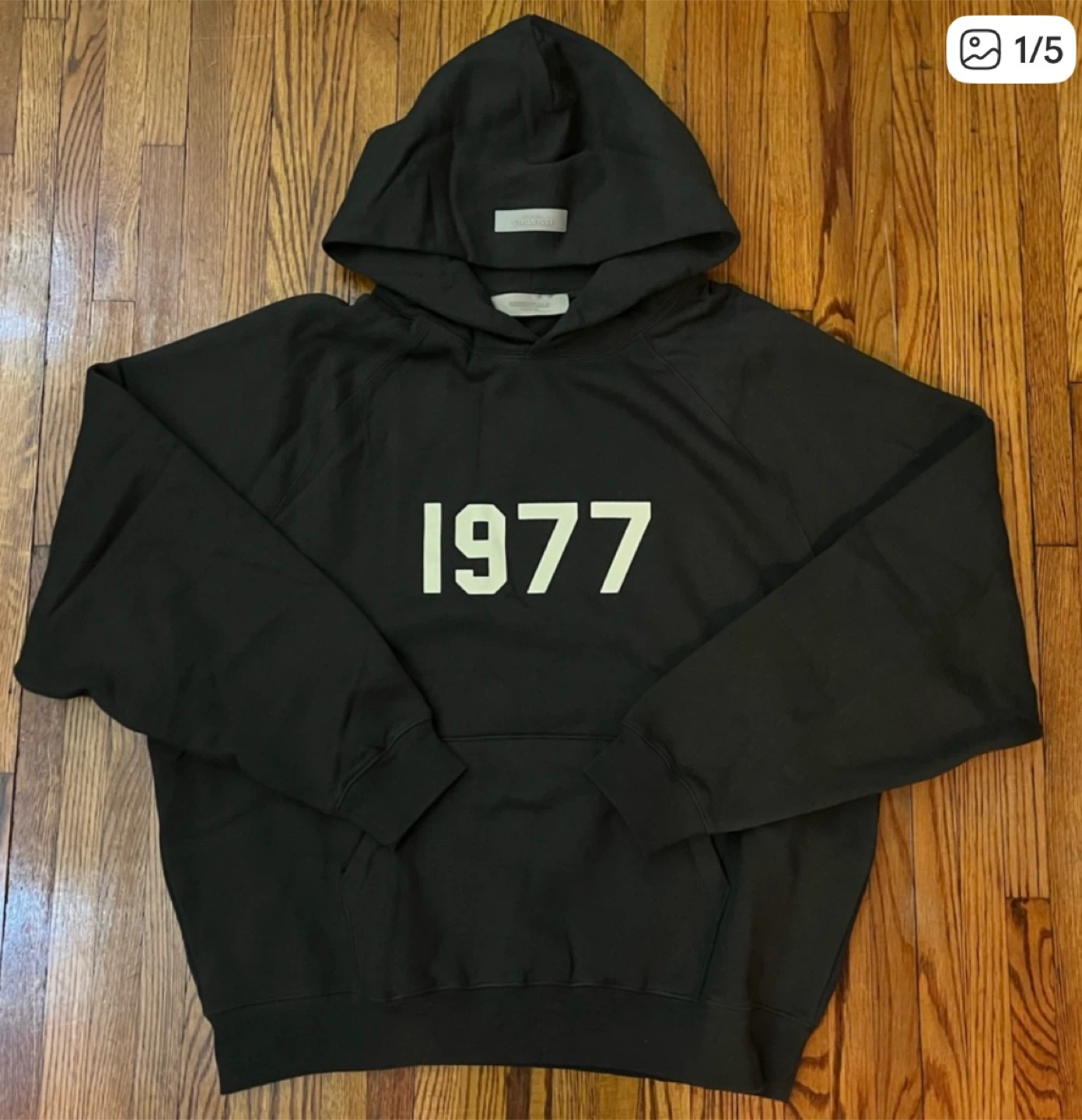 Fear of God Essentials 1977 Hoodie - Iron, Size S