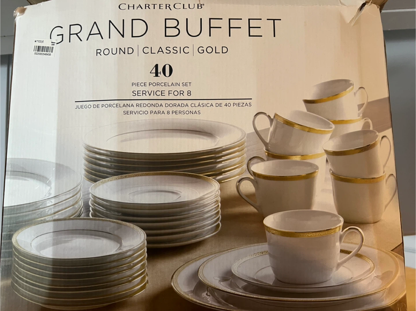 Charter Club Grand Buffet 40-Piece Porcelain Set