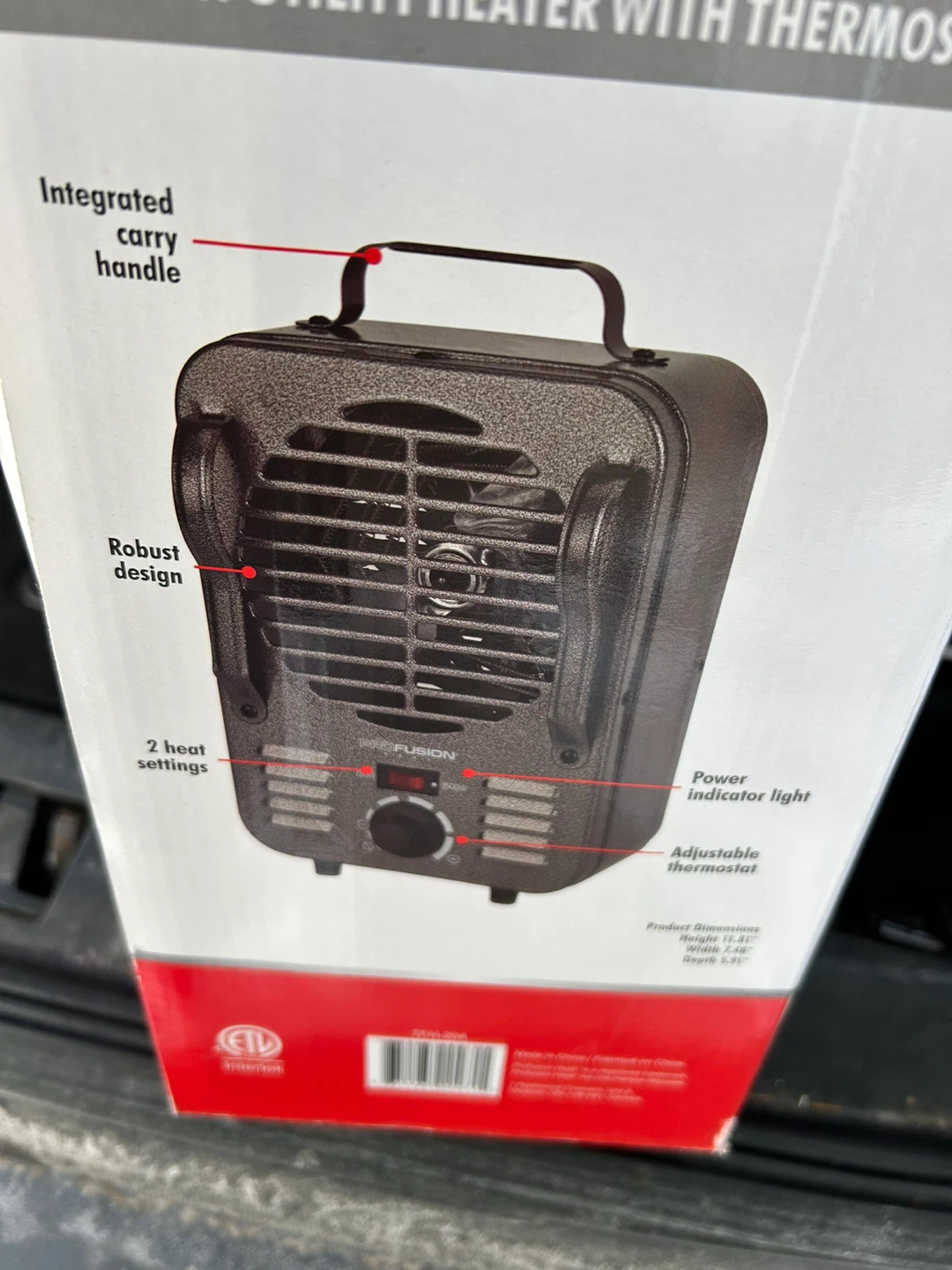 ProFusion 1500W Utility Heater w/ Thermostat