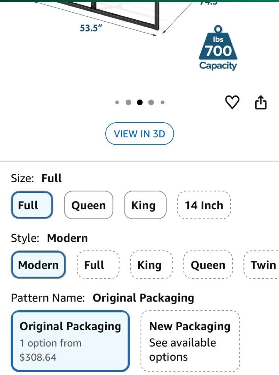 Zinus Lorelai Full Bed Frame - Like New! - photo 2