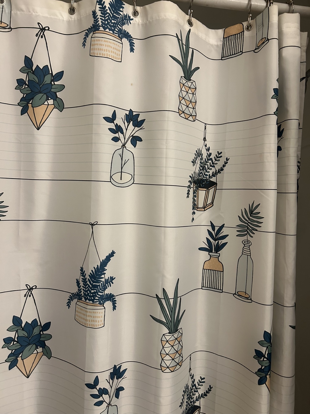 Plant Print Shower Curtain - photo 3