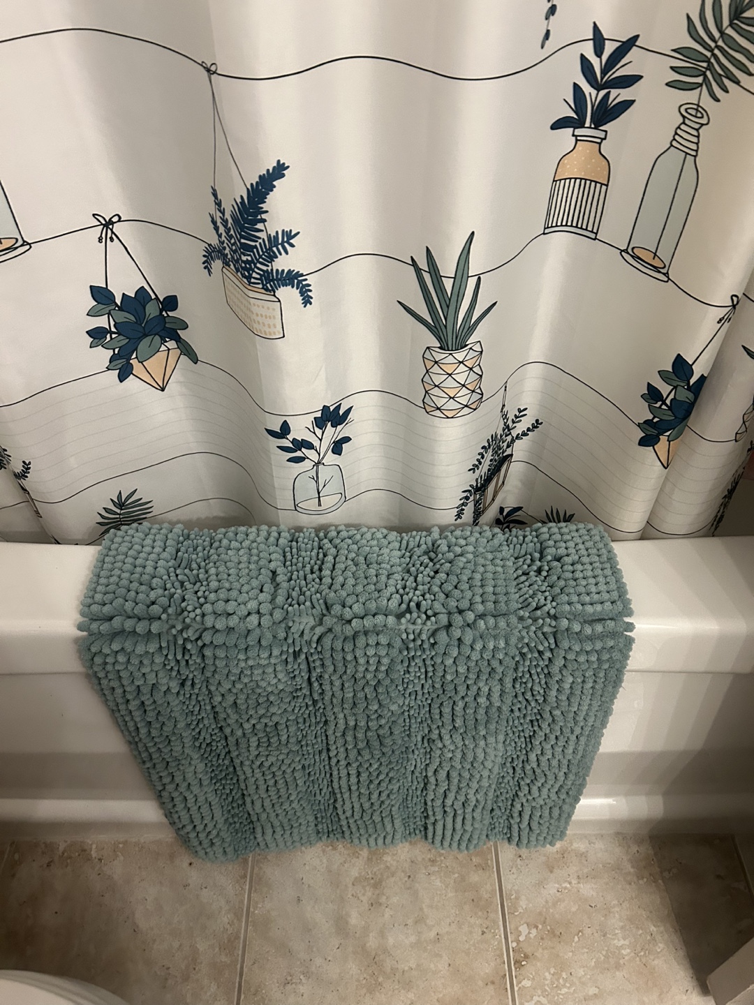 Plant Print Shower Curtain