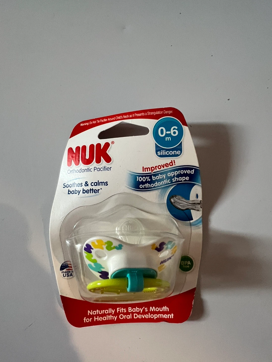 NUK Orthodontic Pacifier 0-6m - New!