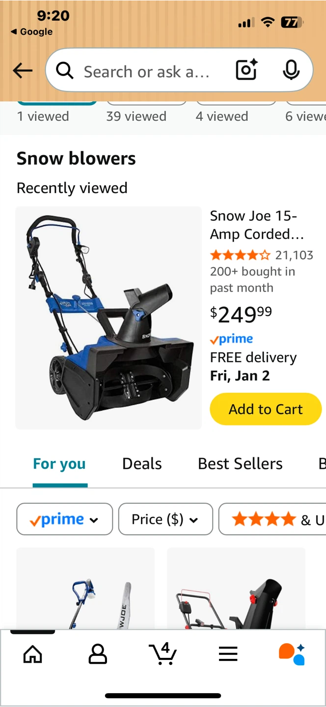 Snow Joe 15-Amp Corded Snow Thrower