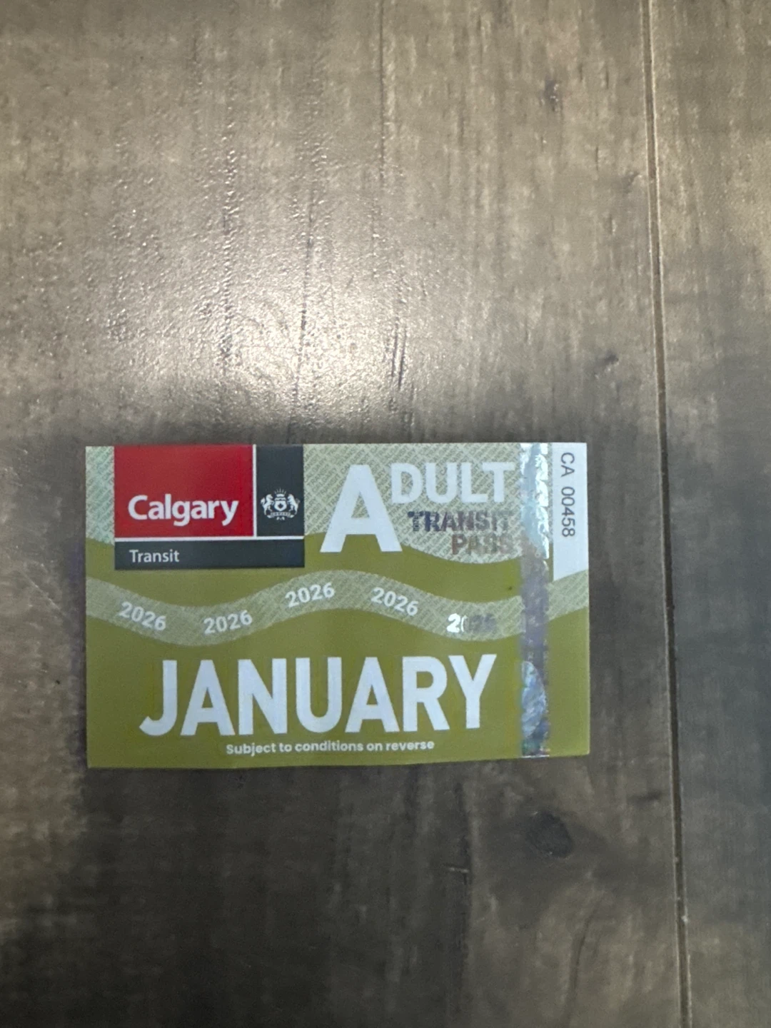 Calgary Transit Adult January Pass - photo 2