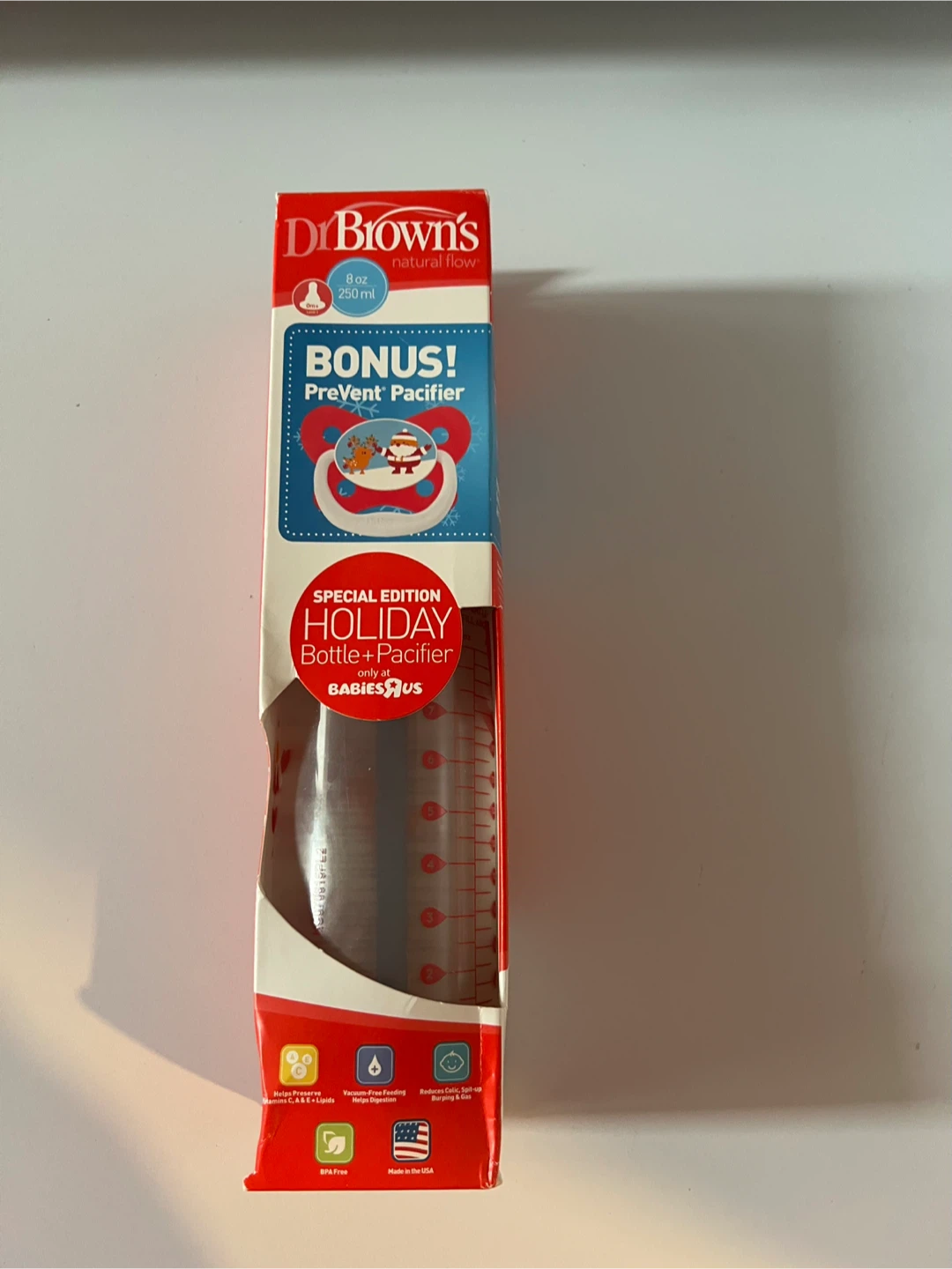 Dr. Brown's Holiday Bottle + Pacifier Set - New