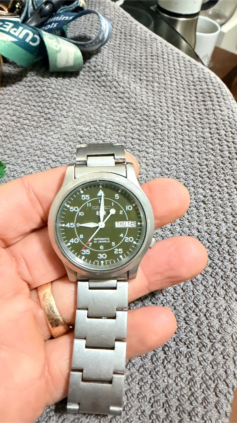 Seiko 5 Automatic Watch - Olive Green