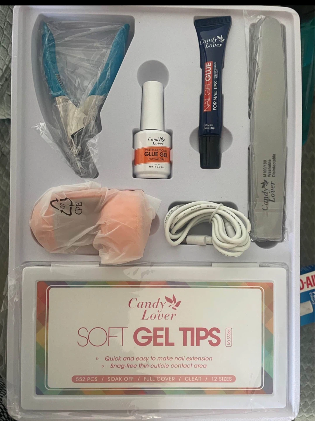 Candy Lover Nail Tips & Glue Gel Kit - photo 3