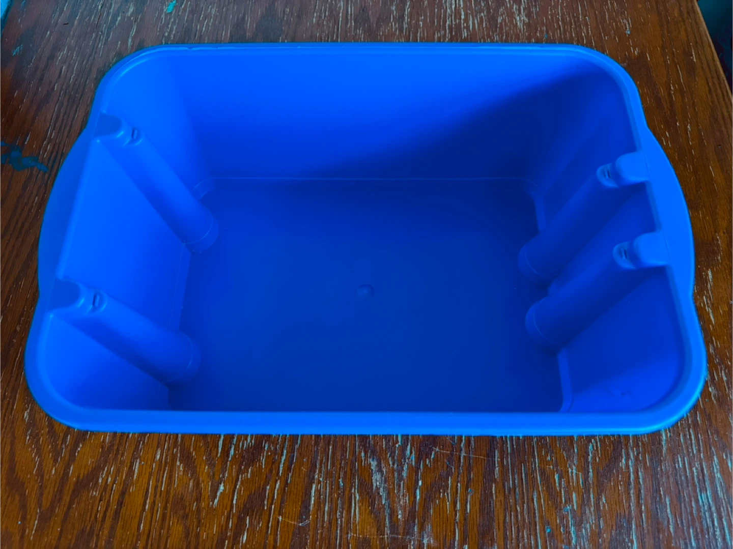 Blue Plastic Storage Container - photo 2