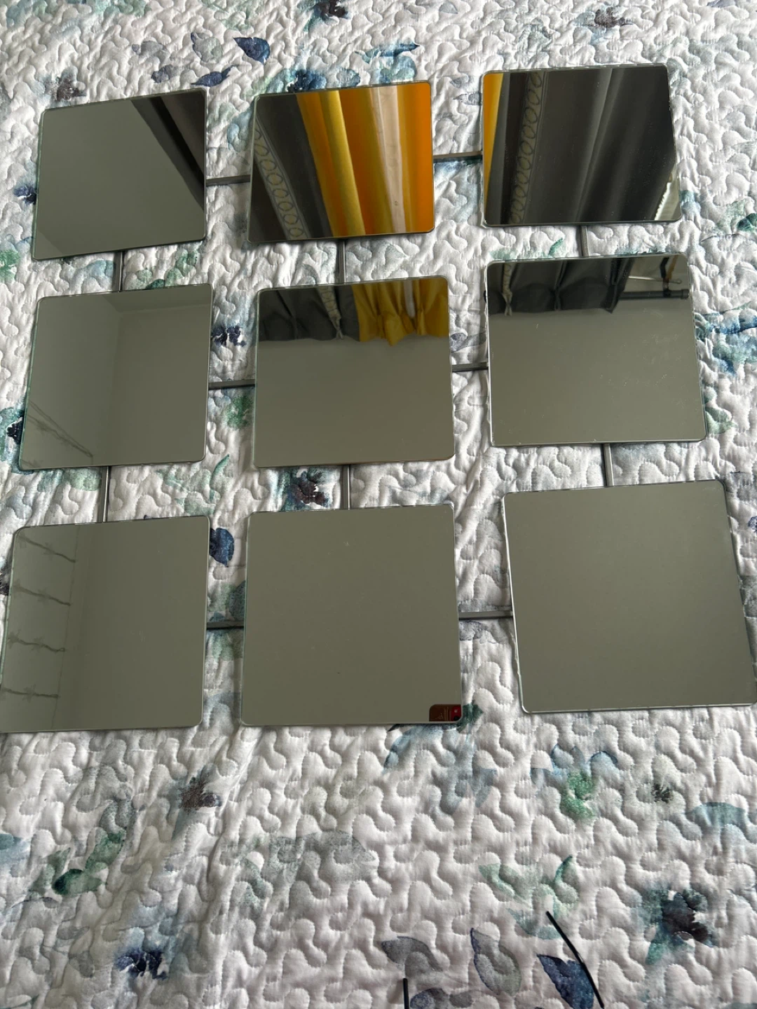 9 Square Mirrors Wall Decor - photo 3