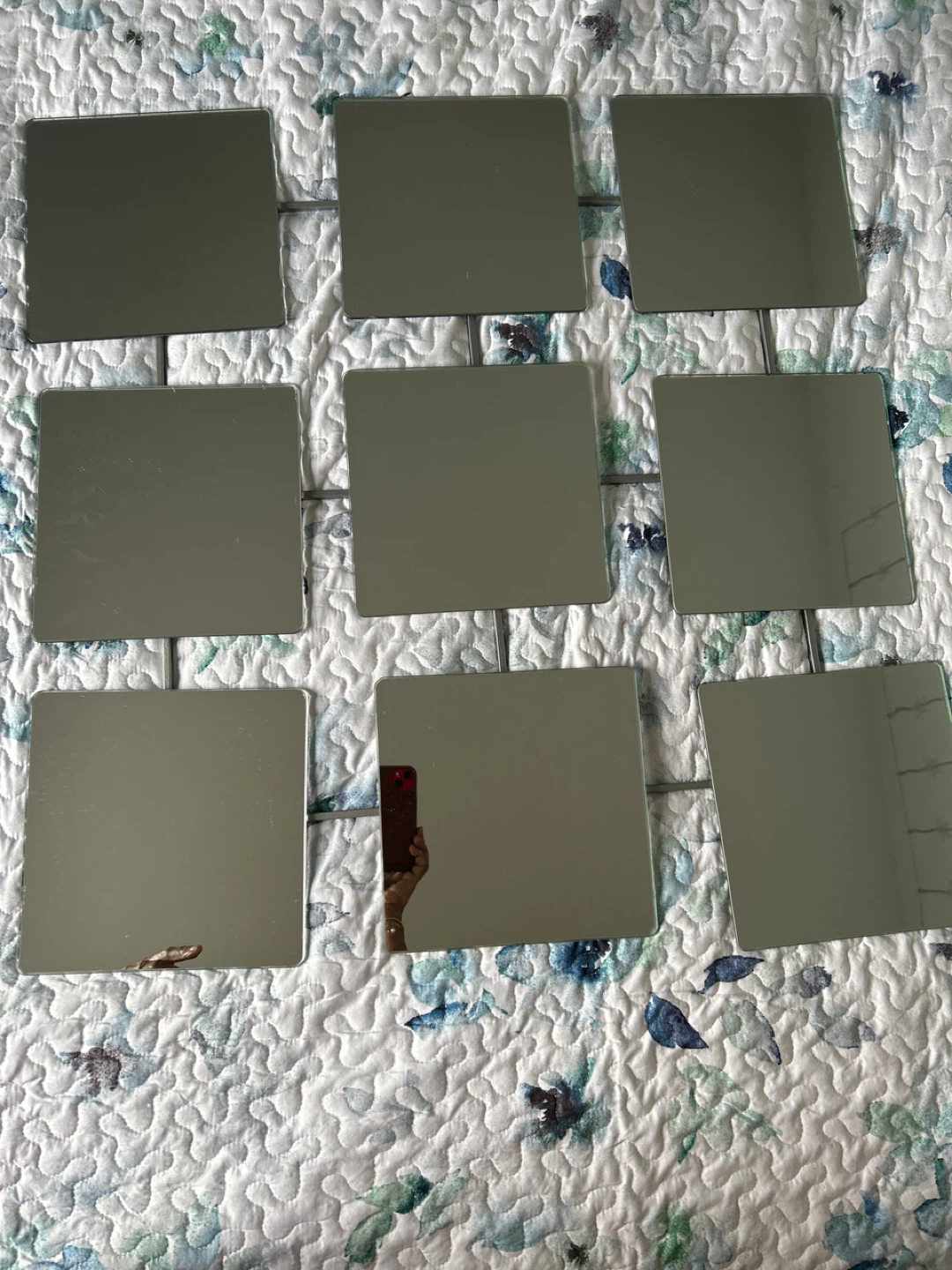 9 Square Mirrors Wall Decor - photo 4