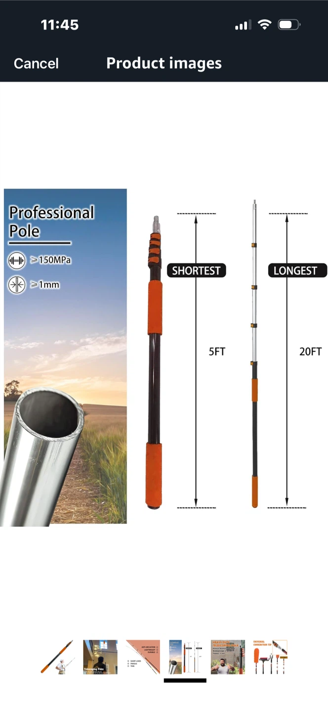 Heavy Duty Telescoping Pole 5-20ft - photo 5