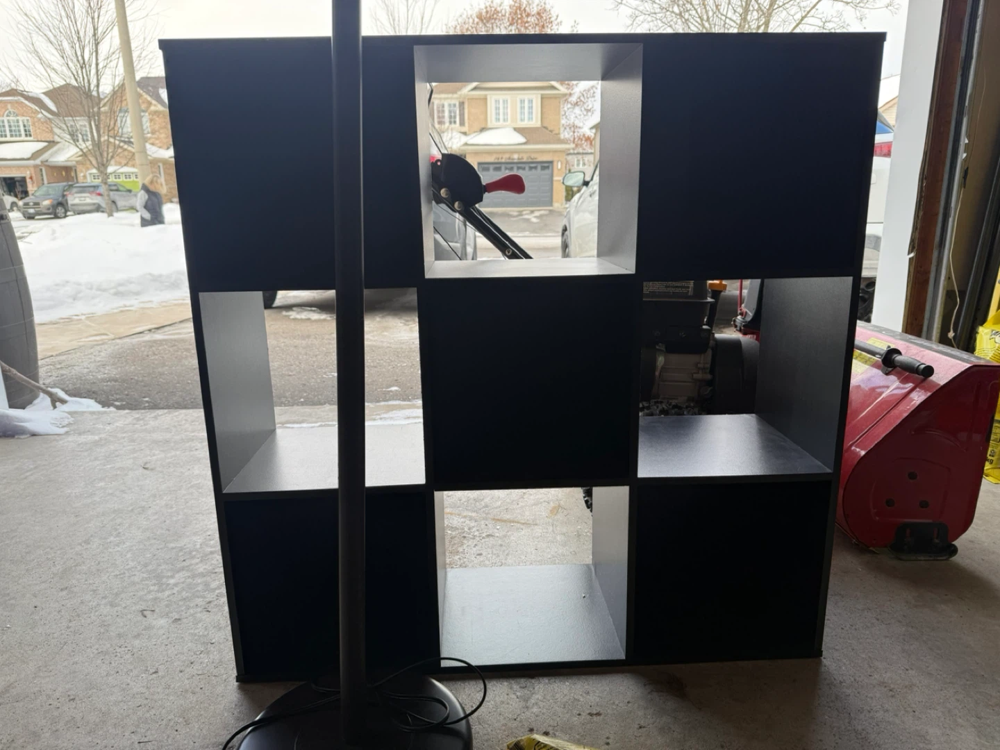 Black Cube Storage Shelf