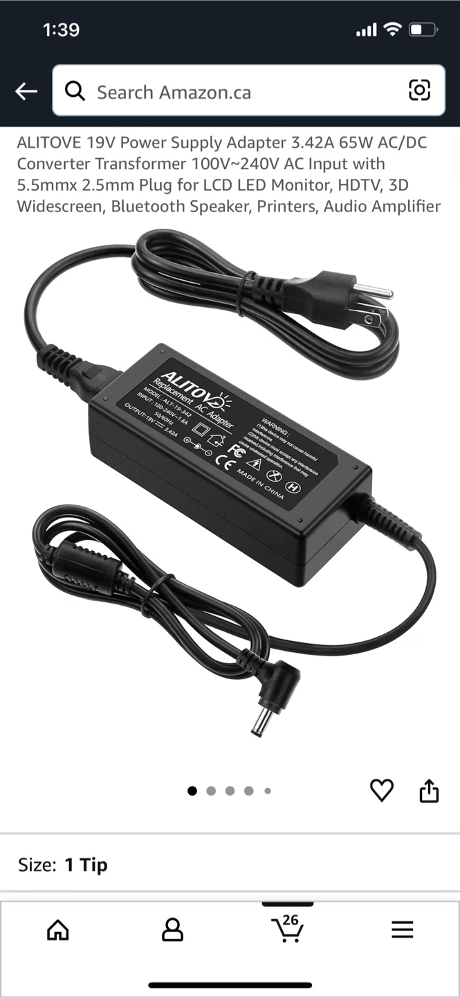 19V Power Supply Adapter