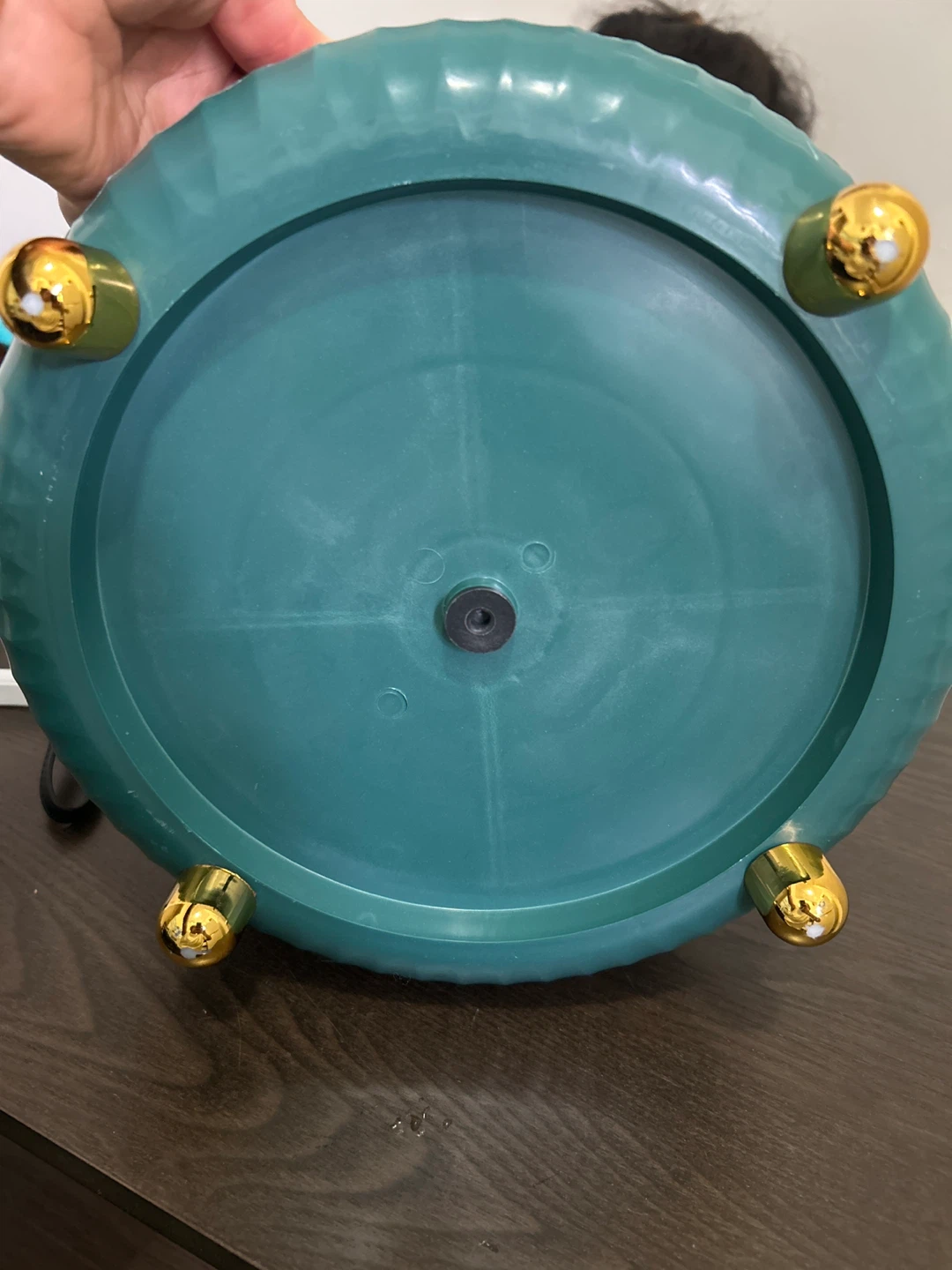 Green Plant Stand with Gold Accents - photo 2