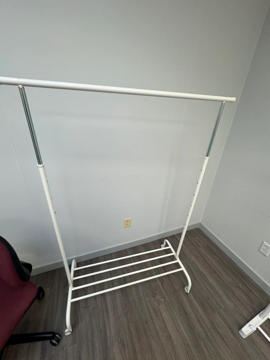 White Metal Clothing Rack