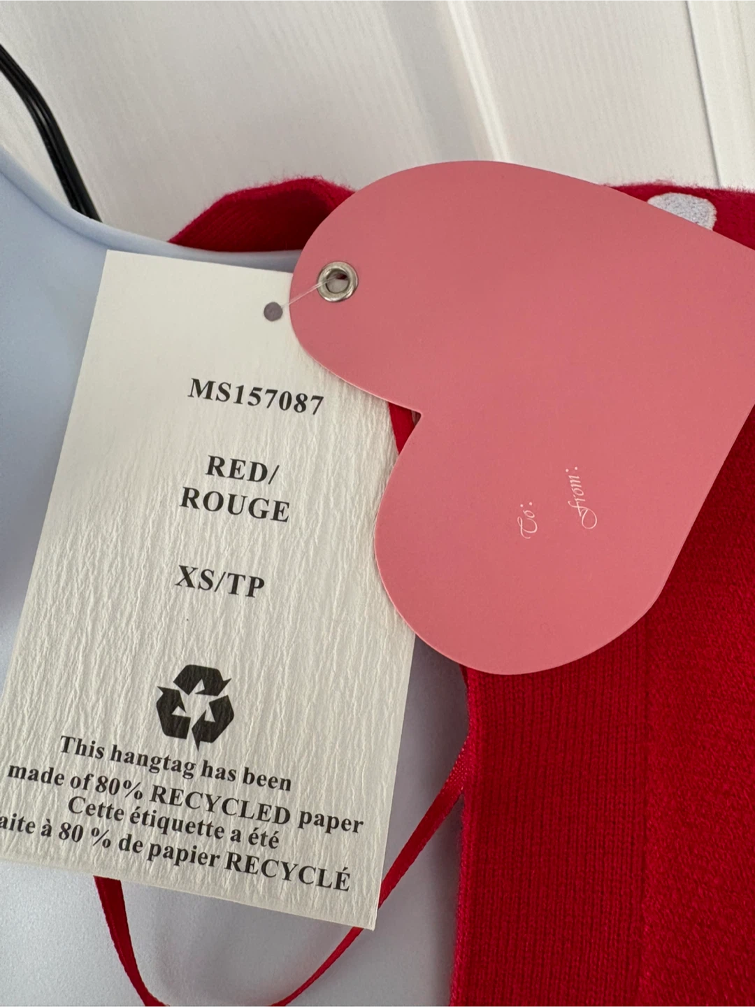 Red Heart Pattern Cardigan - Size XS - photo 3