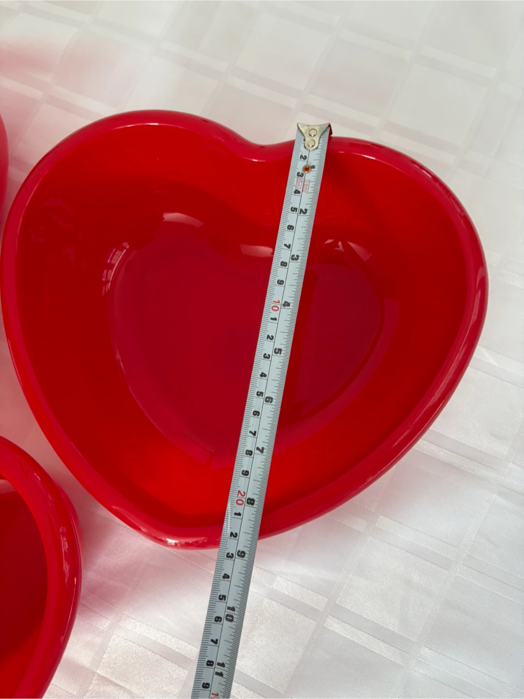 Red Heart-Shaped Plastic Bowls - Set of 3 - photo 4