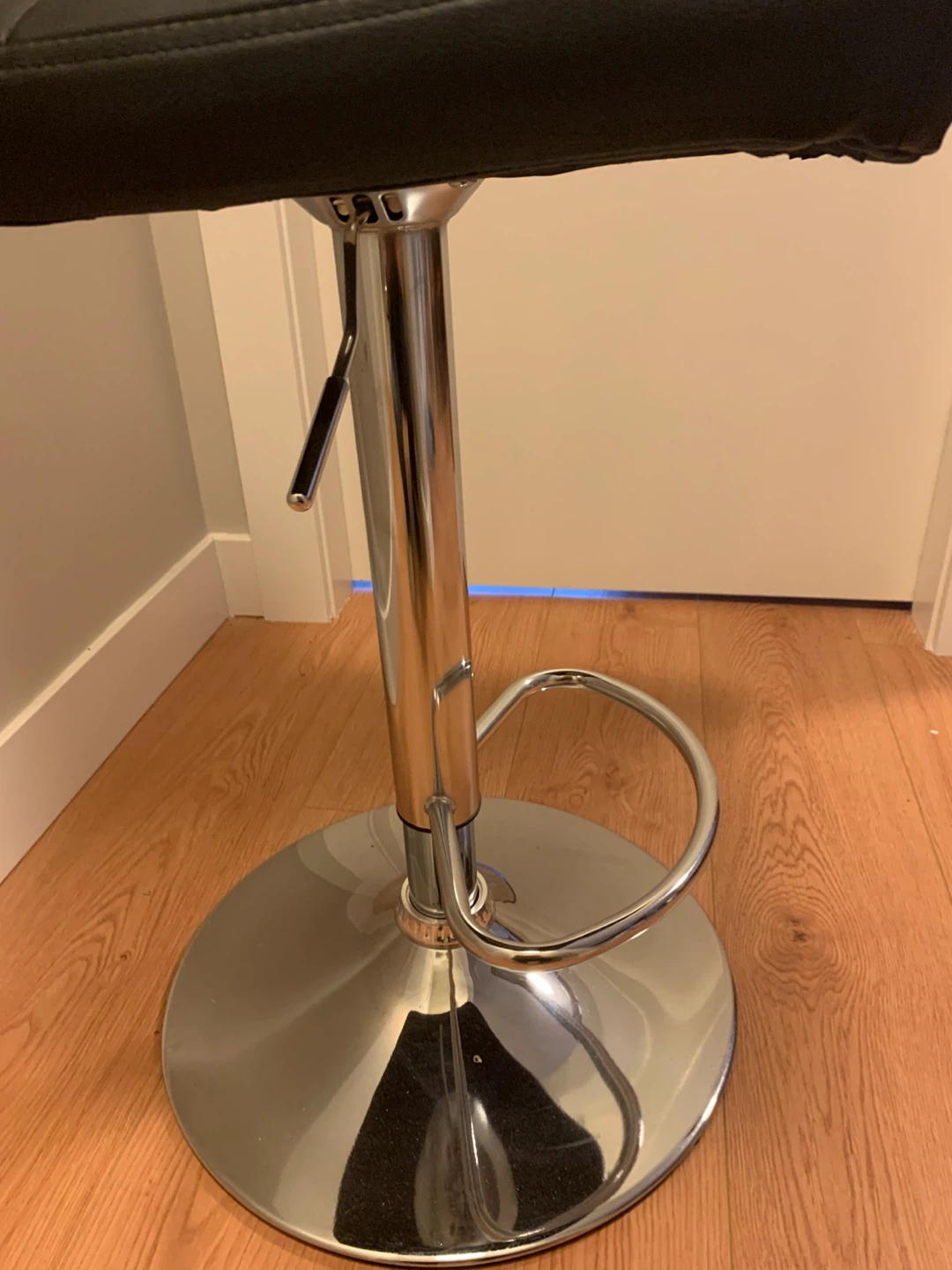 Black Adjustable Height Bar Stool - photo 2