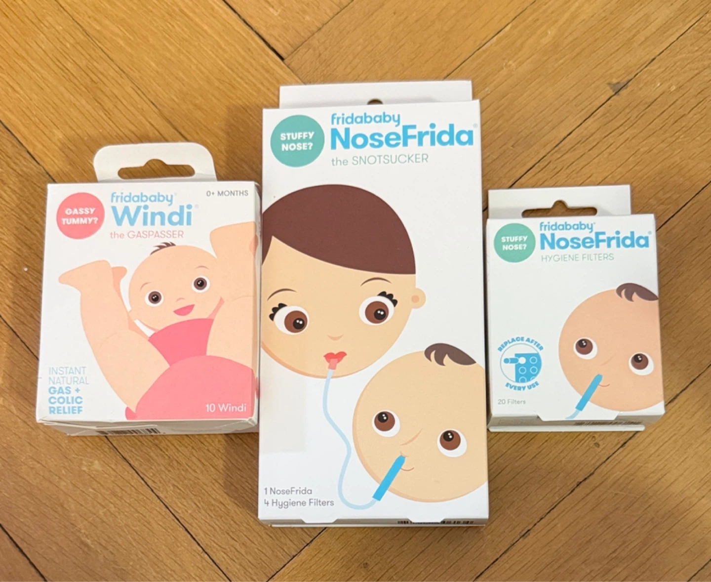 Fridababy NoseFrida, Windi the Gaspasser, Hygiene Filters