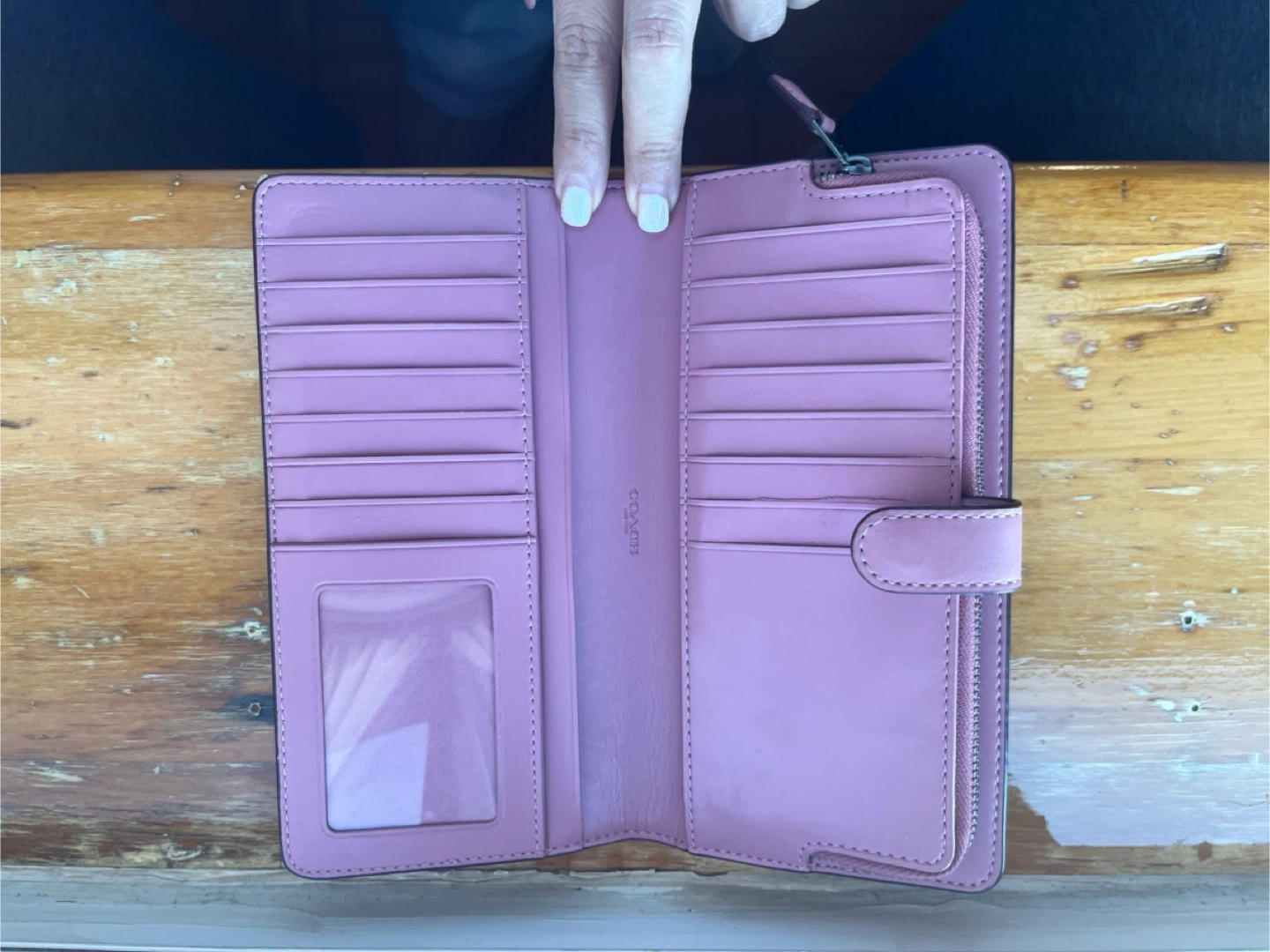 Coach Pink Leather Wallet - photo 3