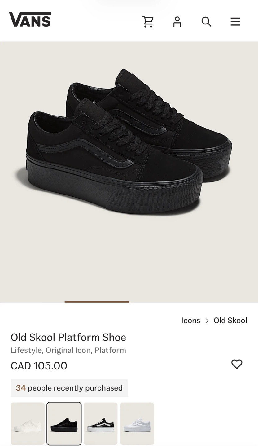BNIB Vans Old Skool Stac Platform Shoes - Size 6.5 women - photo 5