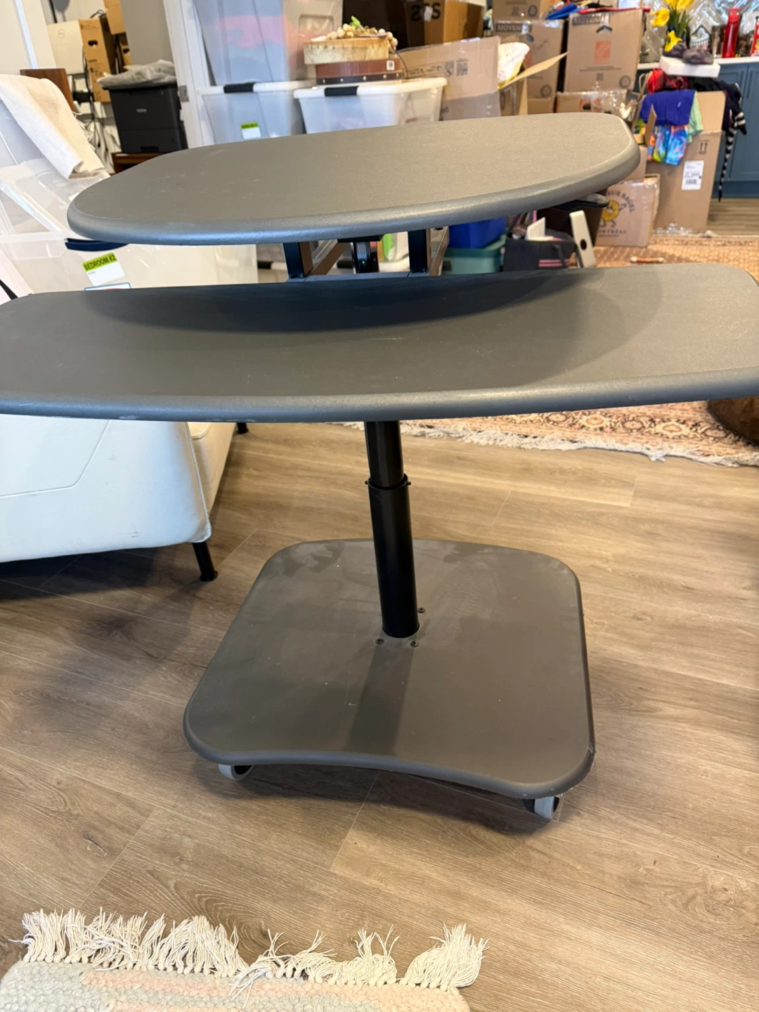 Grey Adjustable Height Desk
