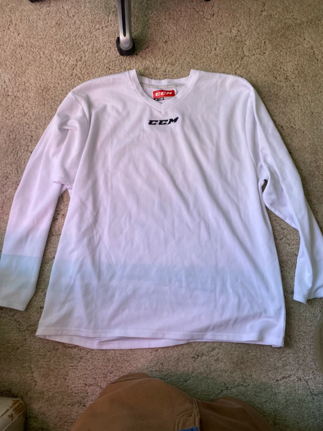 CCM White Long Sleeve Shirt - Size 2XL
