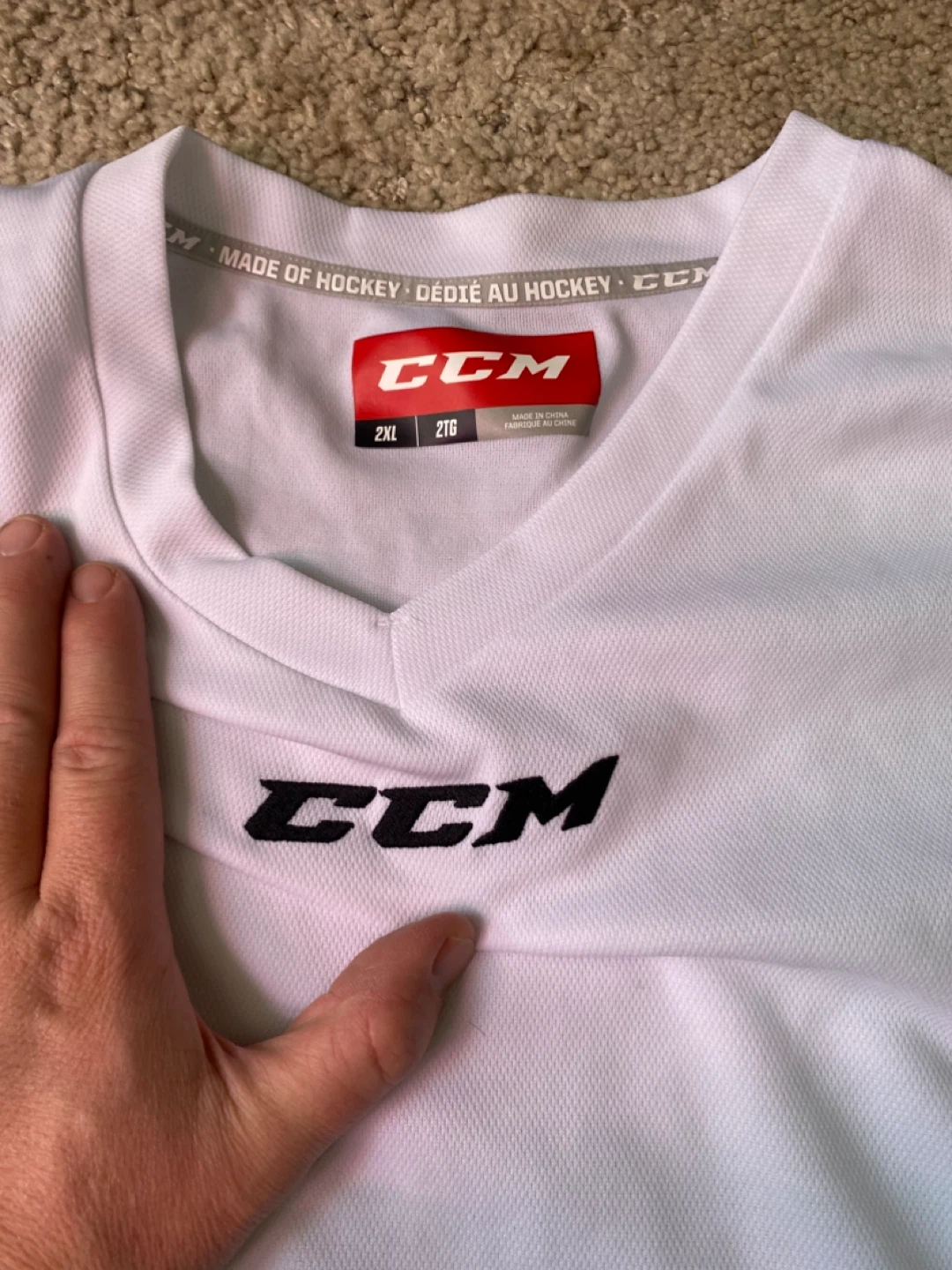 CCM White Long Sleeve Shirt - Size 2XL - photo 2