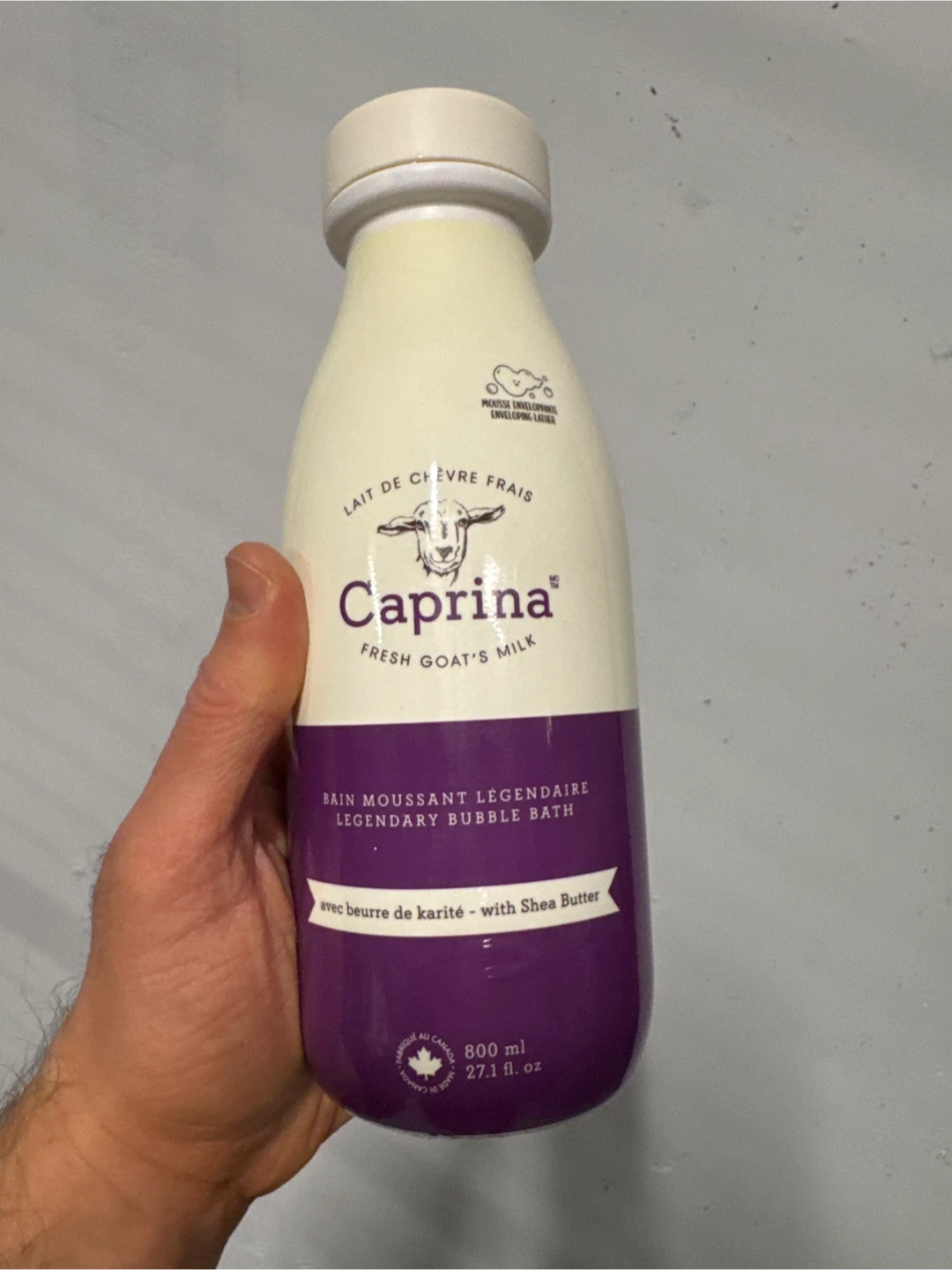 Caprina Fresh Goat's Milk Bubble Bath - 800 ml