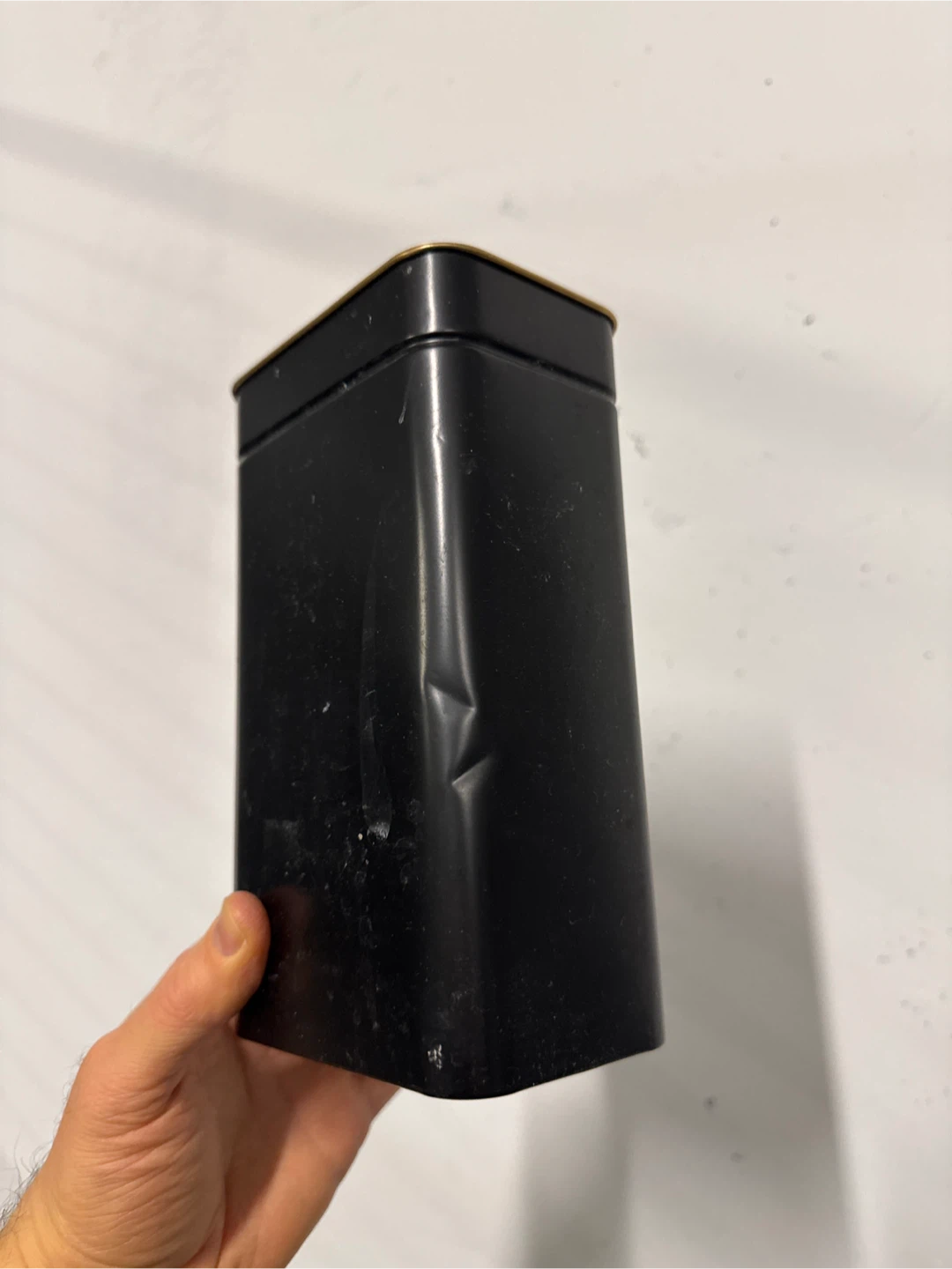 IKEA COFFEE  Black Metal Tin Container