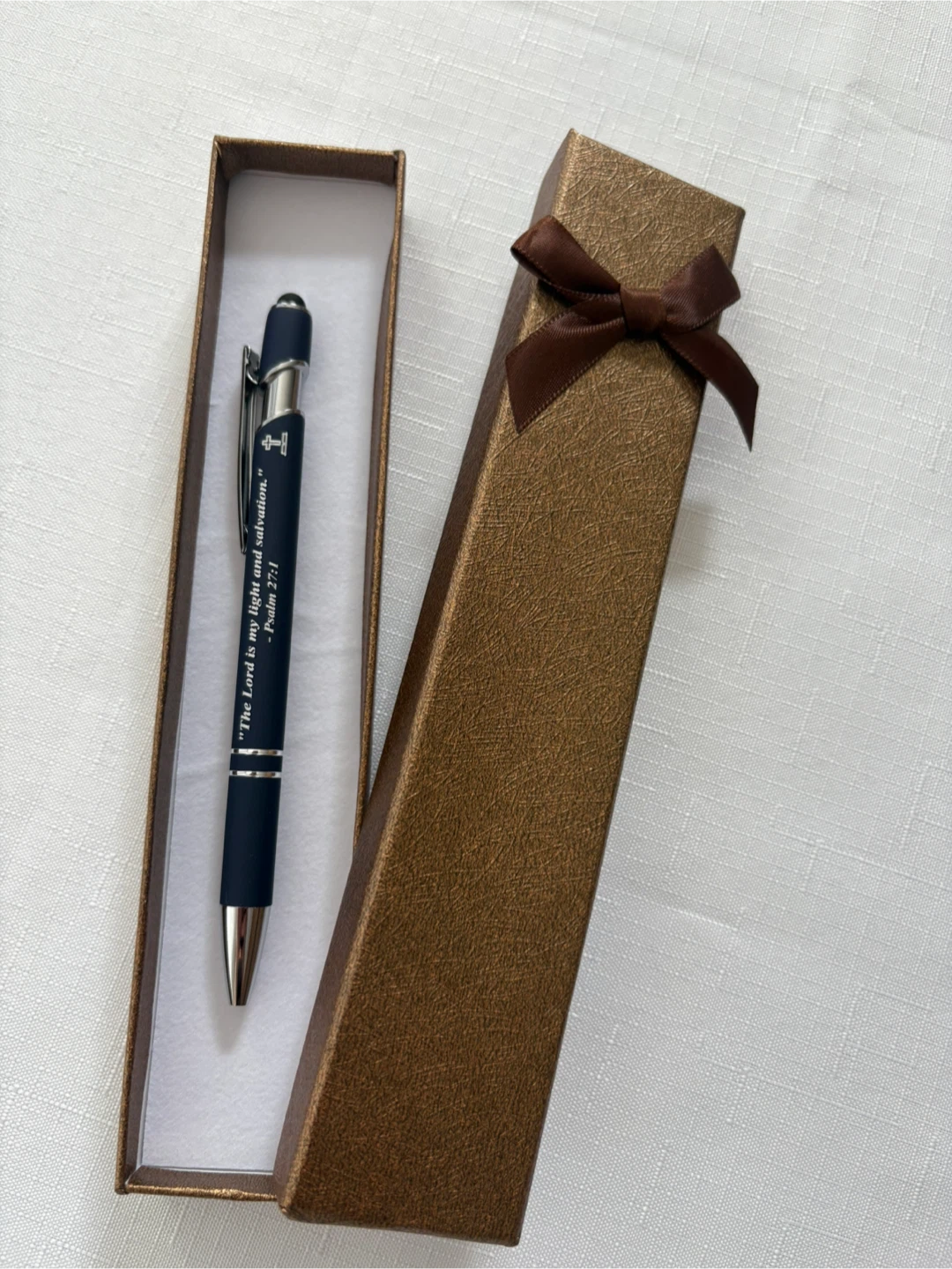 Scripture Engraved Pen with Box - New