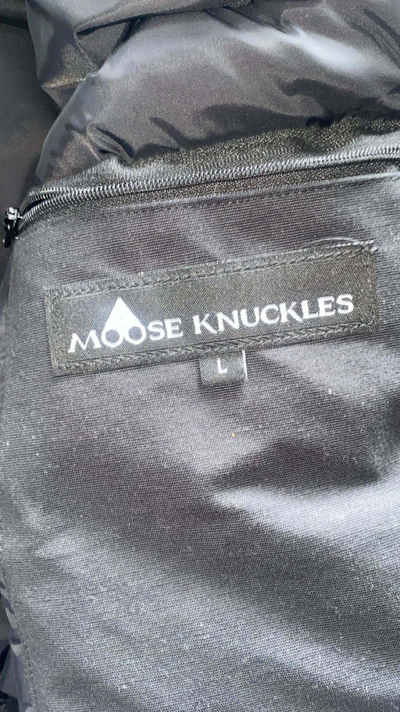 Moose Knuckles Black Bomber Jacket - Size L - photo 5
