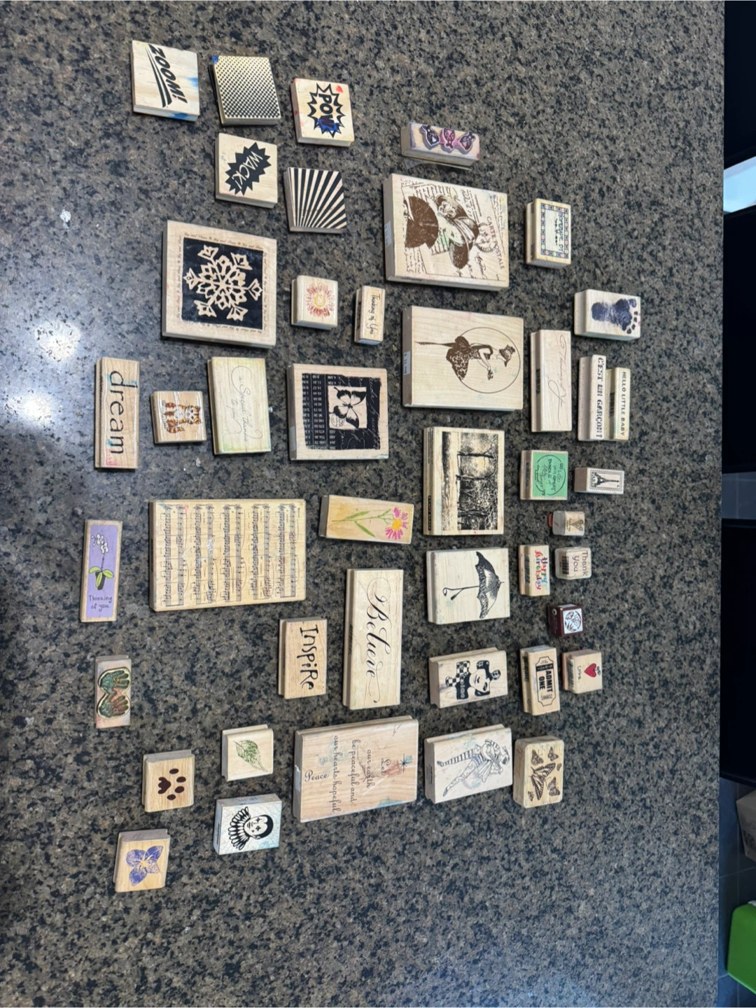 Wooden Stamp Collection for Scrapbooking!