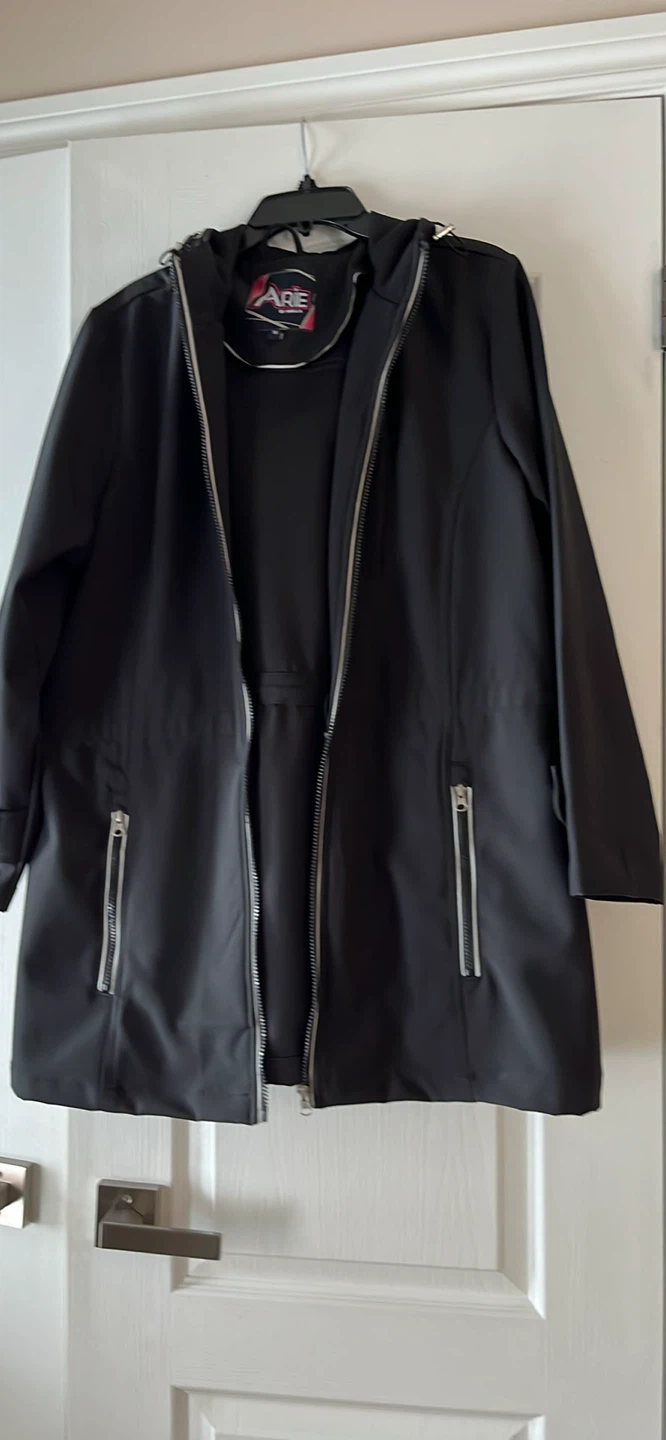 Arie by Ariella Black Rain Jacket - Size 1X