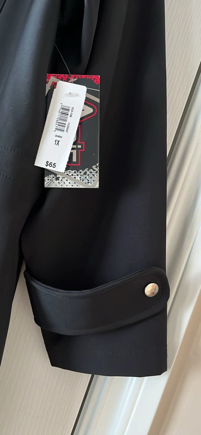 Arie by Ariella Black Rain Jacket - Size 1X - photo 4