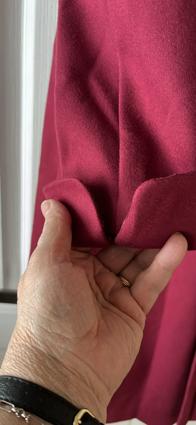 Burgundy Double-Breasted Trench Coat - photo 5