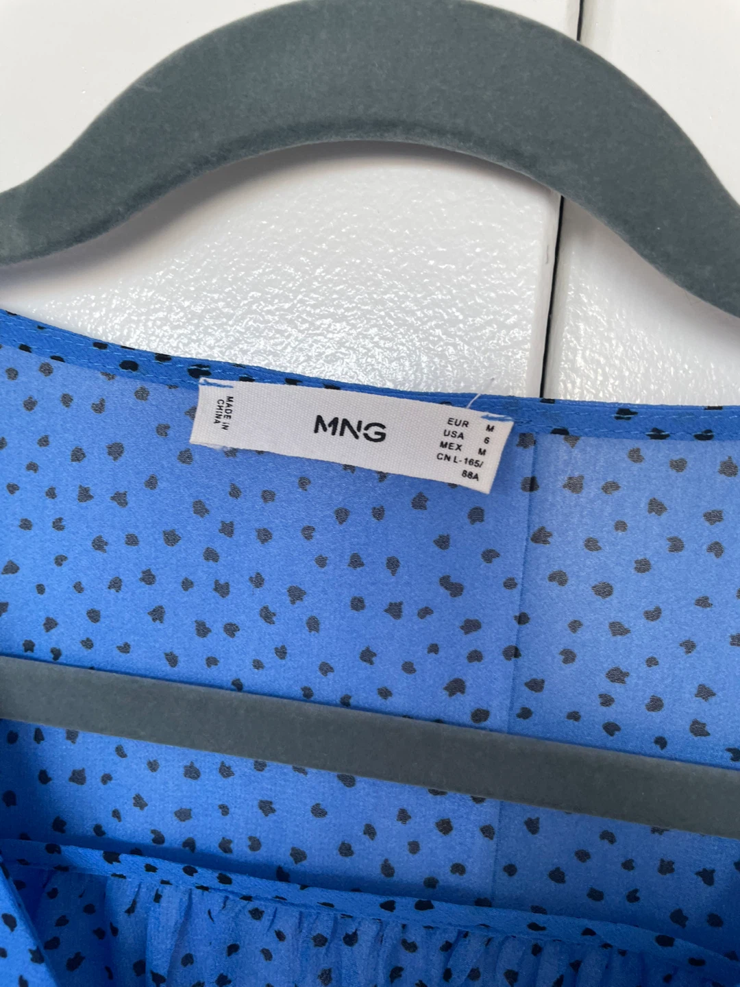 MANGO Blue Polka Dot Blouse - Size M - photo 4