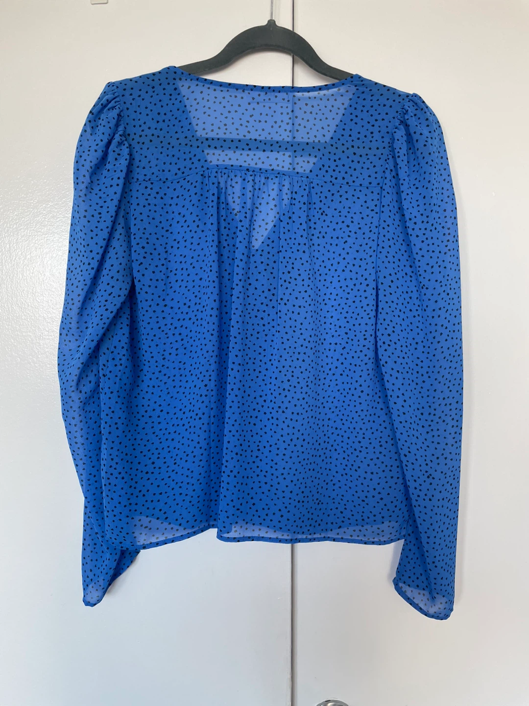 MANGO Blue Polka Dot Blouse - Size M - photo 3