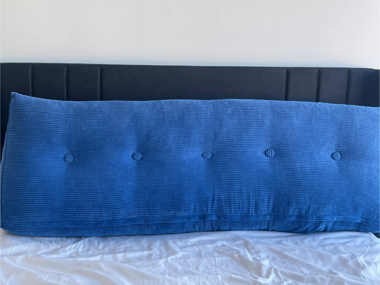 Blue Corduroy Bedrest Pillow