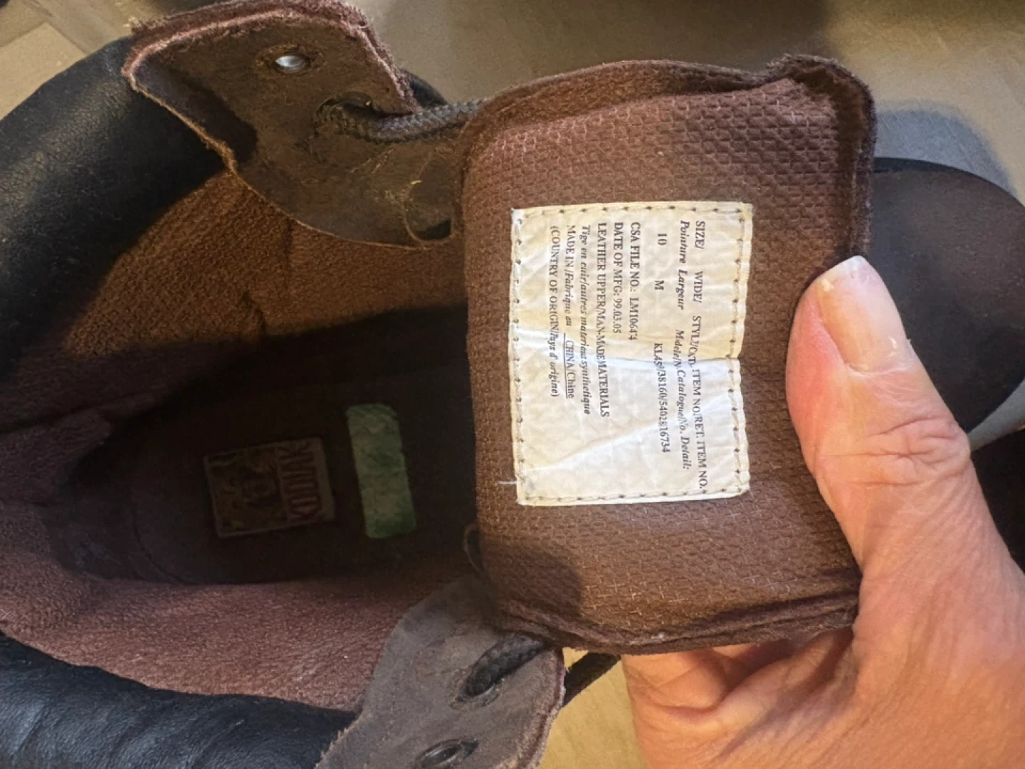 Kodiak Brown Leather Work Boots - Size 10 - photo 5