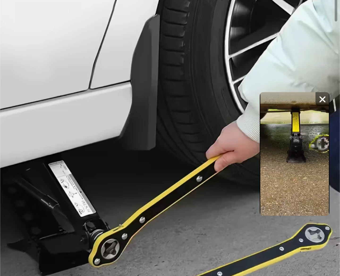Car Scissor Jack with Ratchet Handle