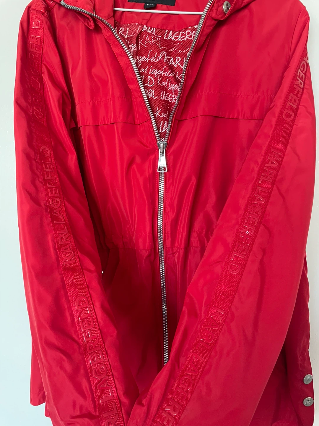 Karl Lagerfeld Red Hooded Jacket - Size M - photo 2